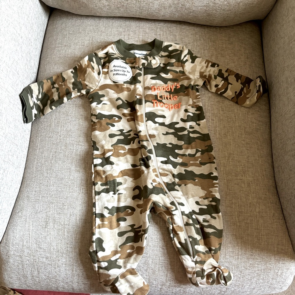 Baby onesie pjs camo